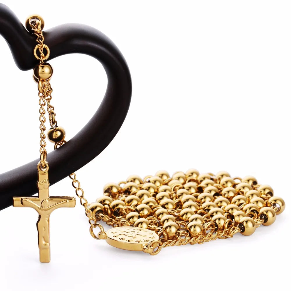 Escapulário Dourado Sagrado Coração de Jesus & Nossa Senhora