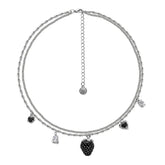 Collar de fresa negra - Cadena de 45 cm