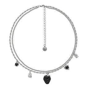 Collar de fresa negra - Cadena de 45 cm