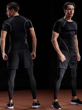 Camiseta de compresión para hombre 2025: secado rápido y elástica 