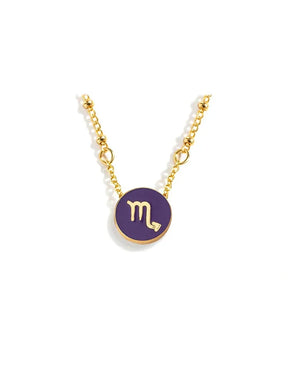 Collar con el signo del zodiaco en oro de 18 quilates