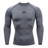 Camiseta de compresión de manga larga para hombre – Deportes y fitness 