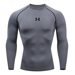 Camiseta de compresión de manga larga para hombre – Deportes y fitness 