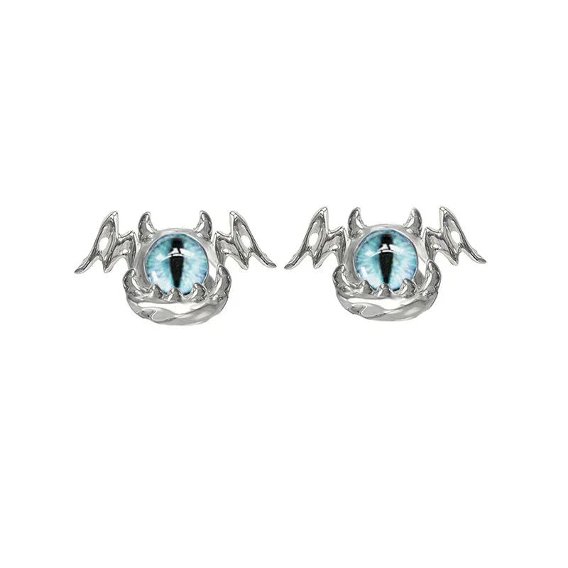 Par de pendientes de ojos de demonio