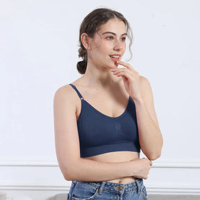 Women's Cropped Top Sexy Lingerie with Support - Sports Style Bra 