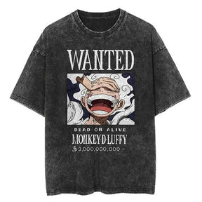Camiseta unisex extragrande estilo Harajuku con estampado de una pieza 