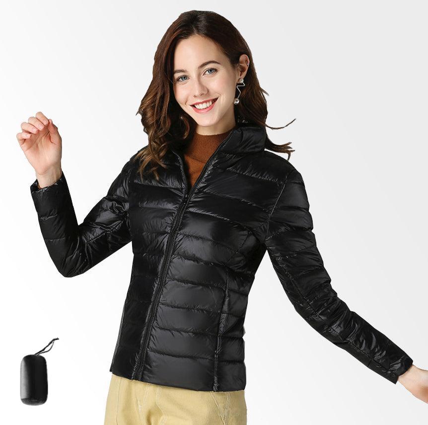 Jaqueta Puffer Feminina Impermeável Ultraleve Dobrável – Elegância e conforto para o dia a dia