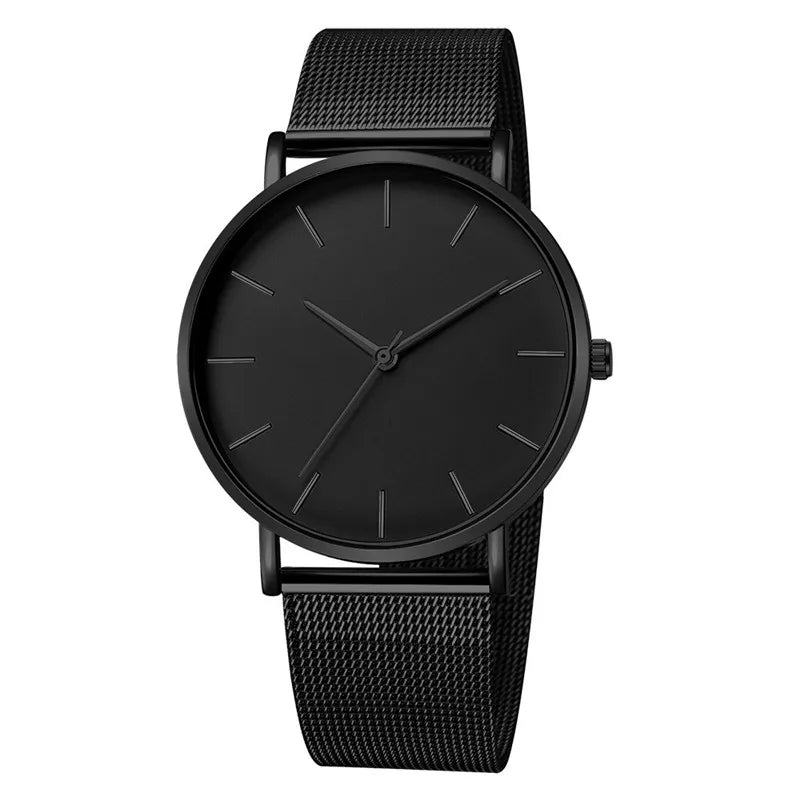 RUNERR Relógio Unisex Original Minimalista Quartzo Impermeável - Aço Inoxidável 42mm