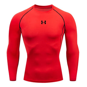 Camiseta de compresión de manga larga para hombre – Deportes y fitness 
