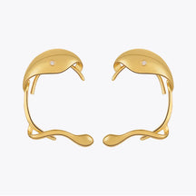 Par de pendientes protectores de orejas Sunshine con circonitas