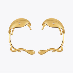 Par de pendientes protectores de orejas Sunshine con circonitas