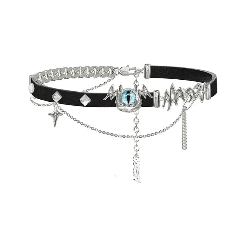 Gargantilla Ojos de Demonio – Cadena ajustable de 45 cm