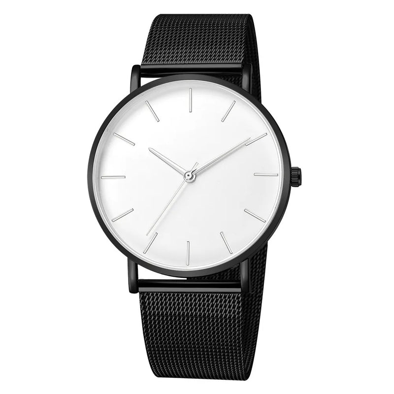 RUNERR Relógio Unisex Original Minimalista Quartzo Impermeável - Aço Inoxidável 42mm