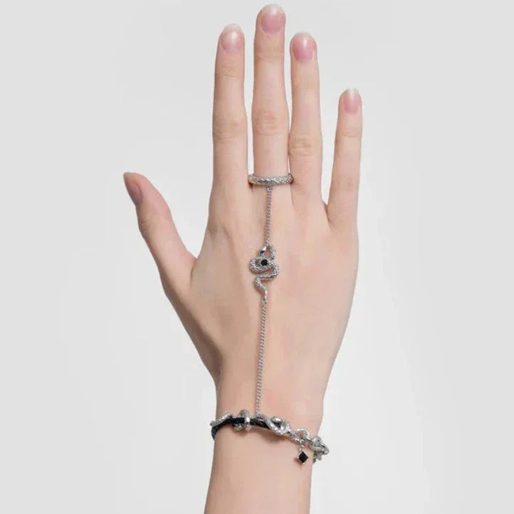 Pulsera de mano de serpiente