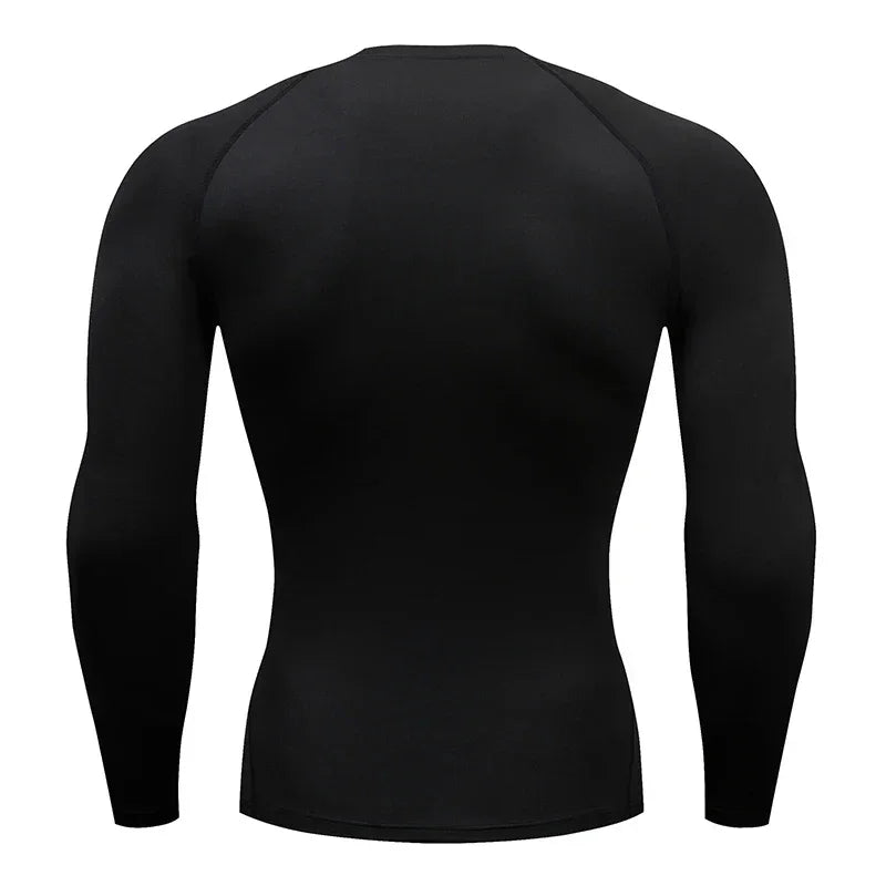 Camiseta de compresión de manga larga para hombre – Deportes y fitness 