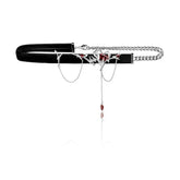 Collar de corazón y sangre - Cadena de 37 cm