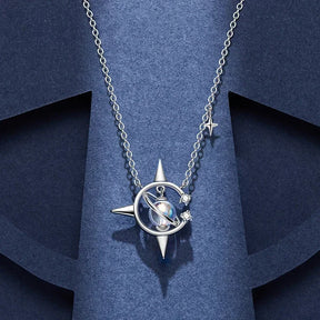 Cosmic Star Necklace in 925 Silver - 45cm Chain