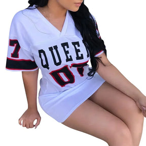 Camiseta con letras estampadas: verano, estilo europeo y americano 