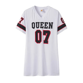 Camiseta con letras estampadas: verano, estilo europeo y americano 