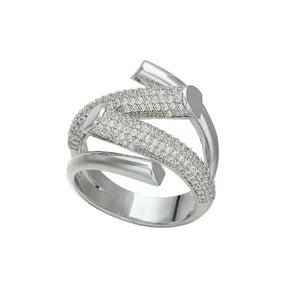 Anel Involt Cravejado e Banhado 18K - Sundian
