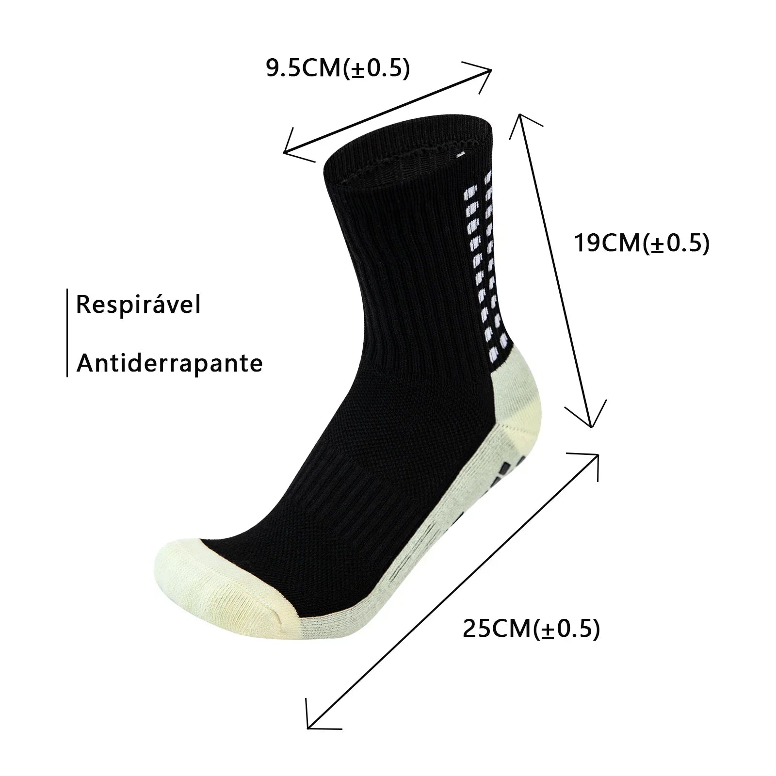 Calcetines de fútbol antideslizantes para hombre (talla 40-46) 