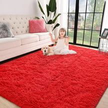 Alfombra peluda decorativa suave de 2,00 x 2,40 m