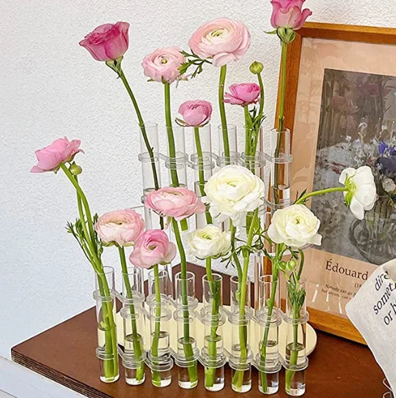 Adjustable Clear Glass Vase for Decoration