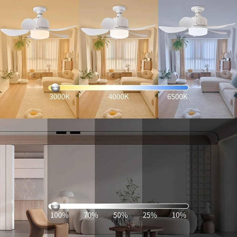Ceiling Fan with Light and Remote Control - BrisaSmart