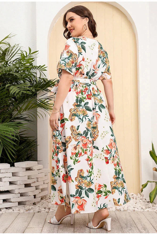 Vestido Plus Size Soltinho Floral – Versátil, leve e muito estiloso