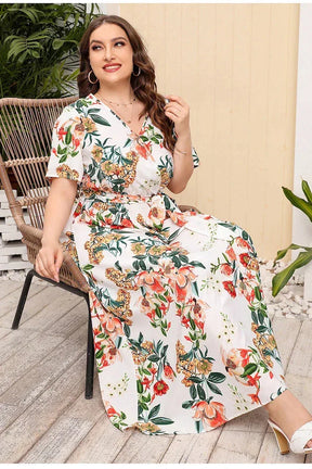 Vestido Plus Size Soltinho Floral – Versátil, leve e muito estiloso