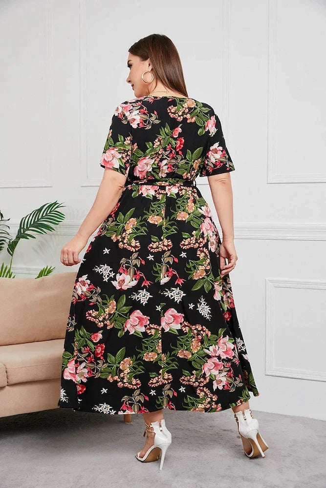 Vestido Plus Size Soltinho Floral – Versátil, leve e muito estiloso