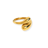 Anel Gota Dourada Ajustável Banhado a Ouro 18k - Sundian