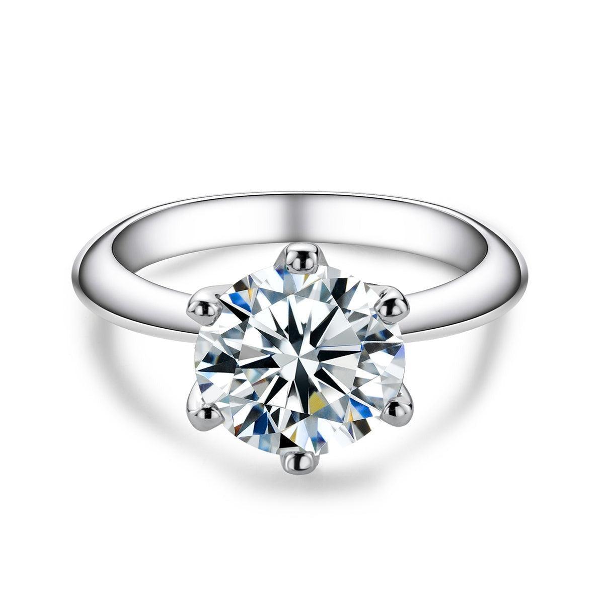 Anel Solitário Moissanite Brilhante - Sundian