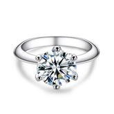 Anel Solitário Moissanite Brilhante - Sundian