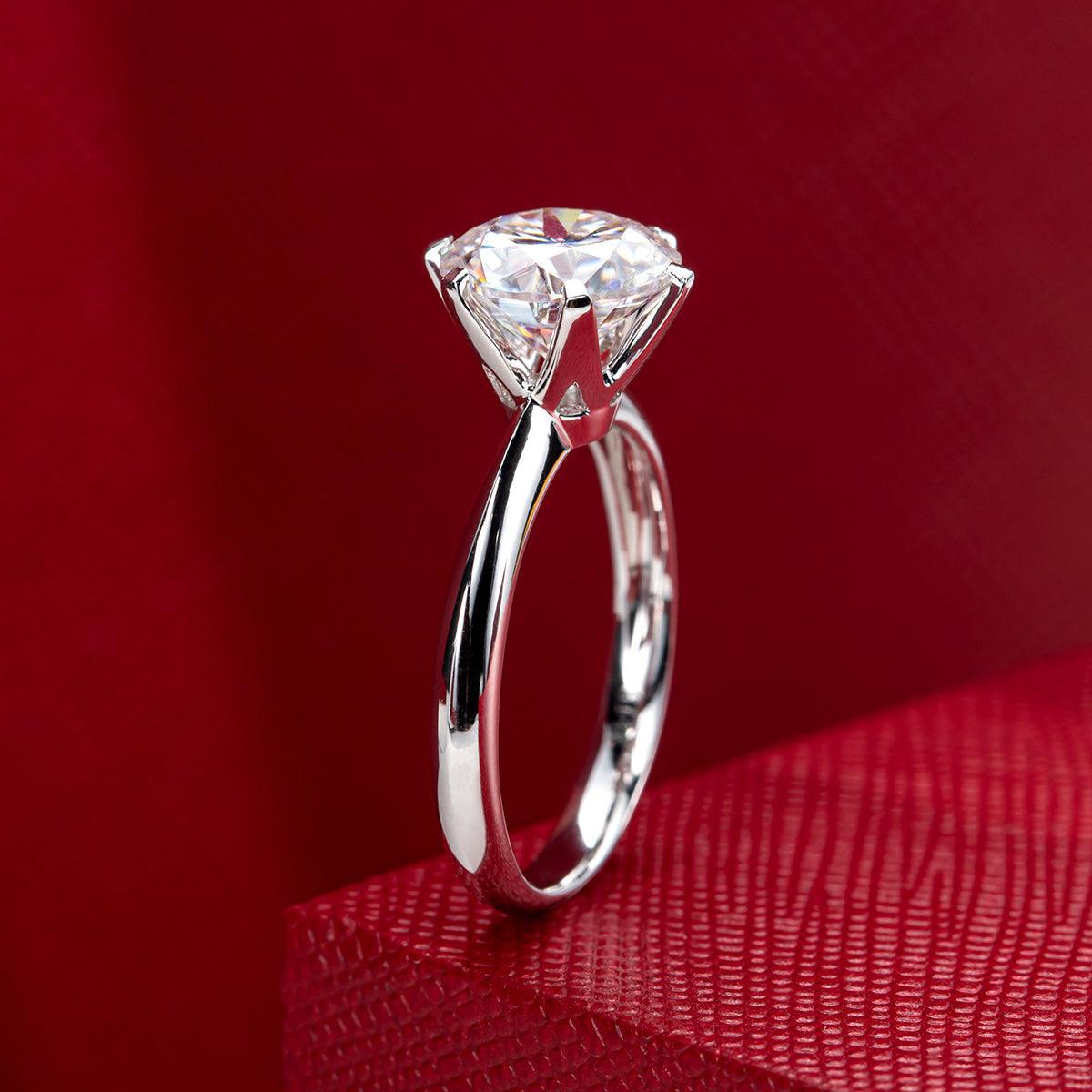 Anel Solitário Moissanite Brilhante - Sundian