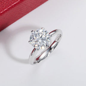 Anel Solitário Moissanite Brilhante - Sundian