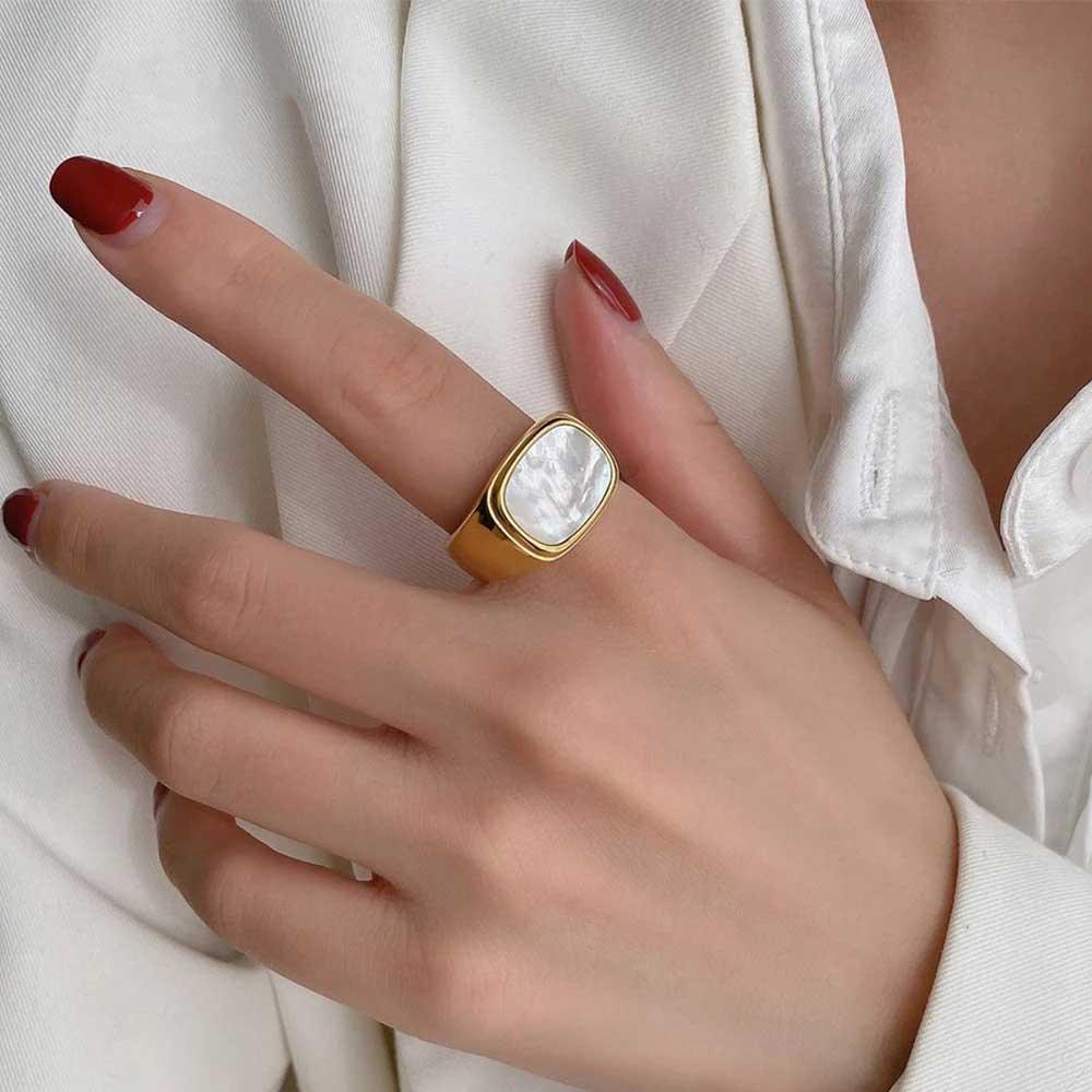 Anel Chunky Atemporal Banhado em Ouro 18k - Sundian - Sundian