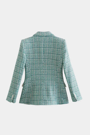 Blazer Tweed Verde Multicolorido – Visual encantador para brilhar - Sundian