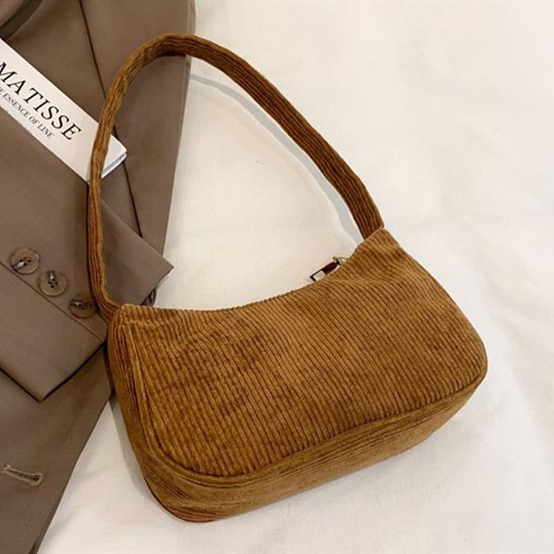 Bolsa de Ombro Pequena de Veludo Casual - Sundian