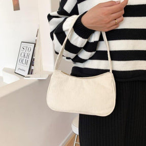 Bolsa de Ombro Pequena de Veludo Casual - Sundian