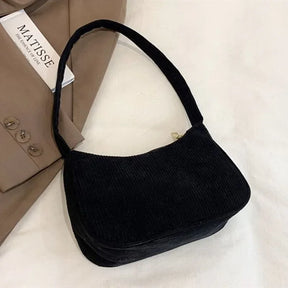 Bolsa de Ombro Pequena de Veludo Casual - Sundian