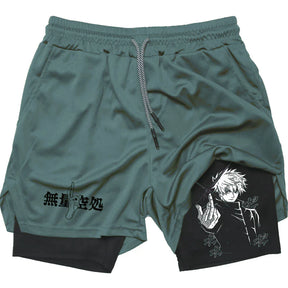 2-in-1 Compression Shorts - Green - Sundian