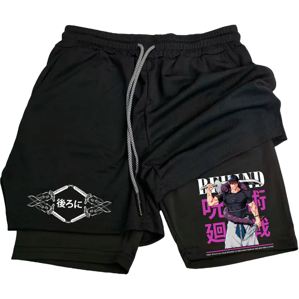 2-in-1 Compression Shorts - PURPLE - Sundian 