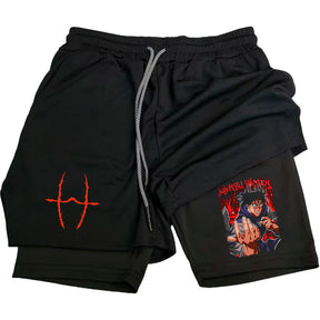 2-in-1 Compression Shorts - Scar - Sundian 