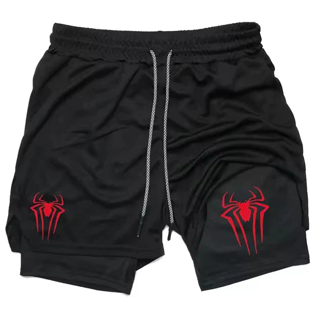 2-in-1 Compression Shorts - Spider - Sundian 
