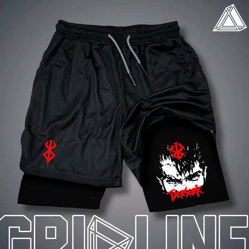 2-in-1 Compression Shorts - GUTS QUOTES - Sundian 