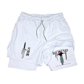 2-In-1 Compression Shorts - White