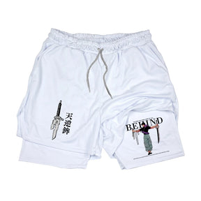 2-In-1 Compression Shorts - White