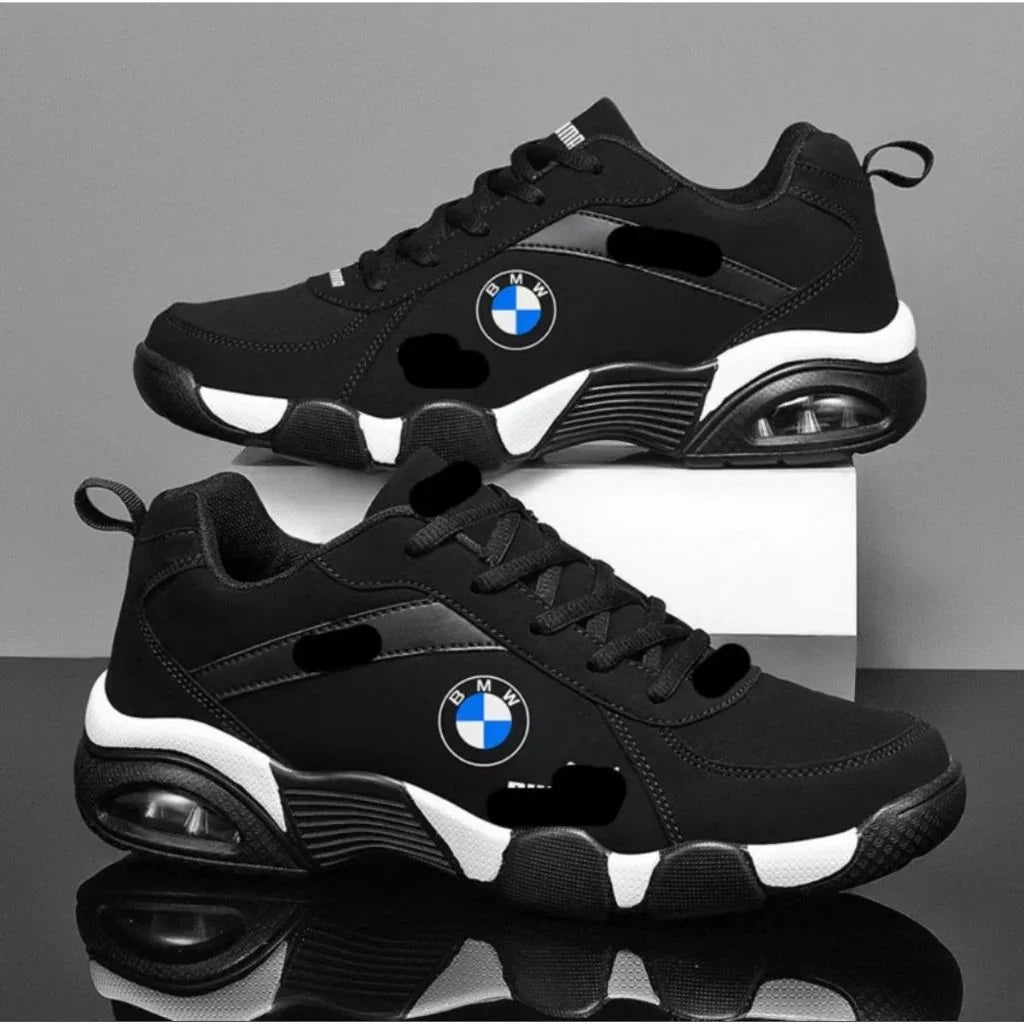Tênis Couro Masculino BMW Sapato Esportivo Casual
