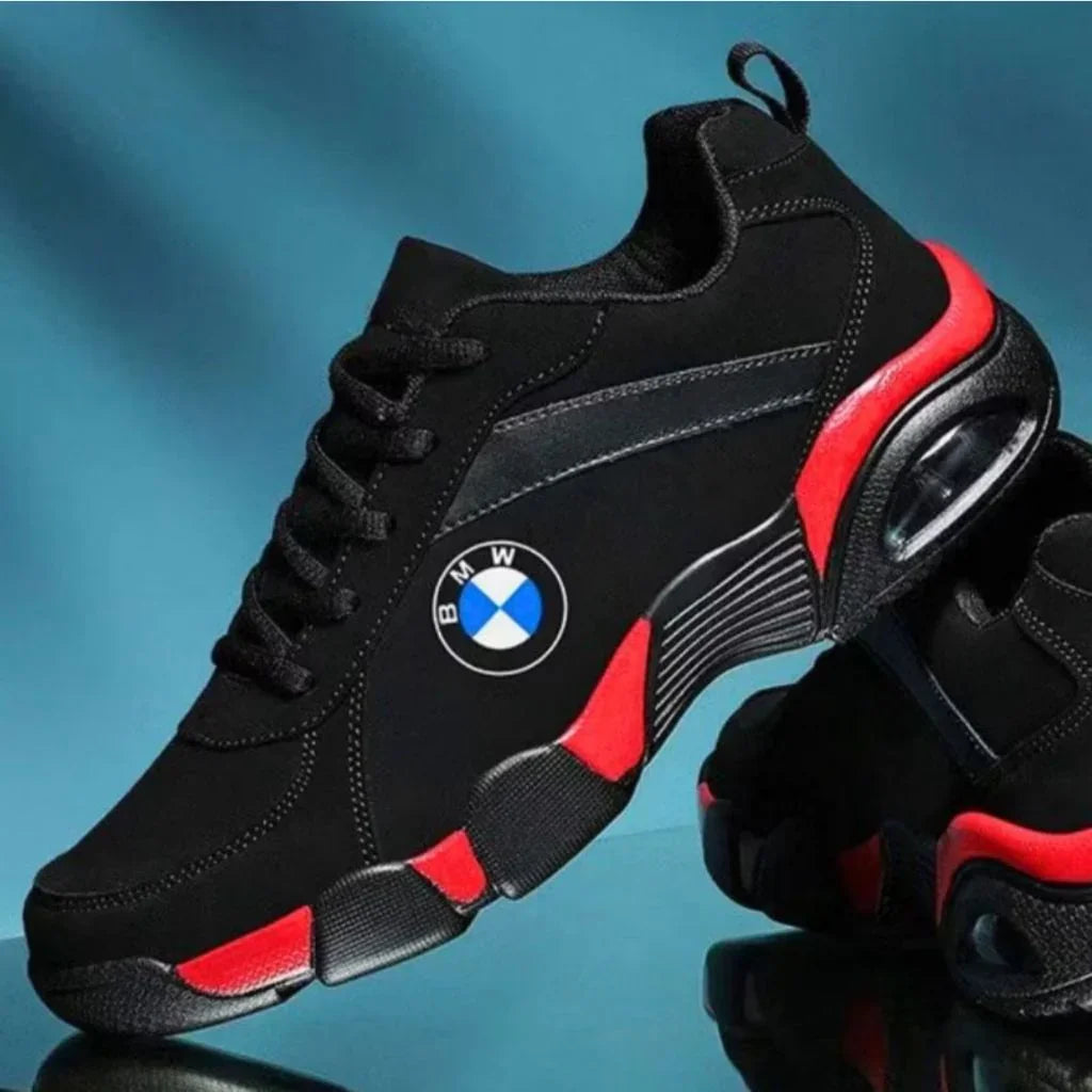 Tênis Couro Masculino BMW Sapato Esportivo Casual